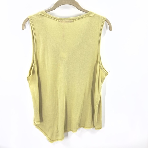 XCVI Wearables Lazzaro Tank Top Womens Size M Yellow Green Asymmetric Hem NWT - Picture 3 of 10